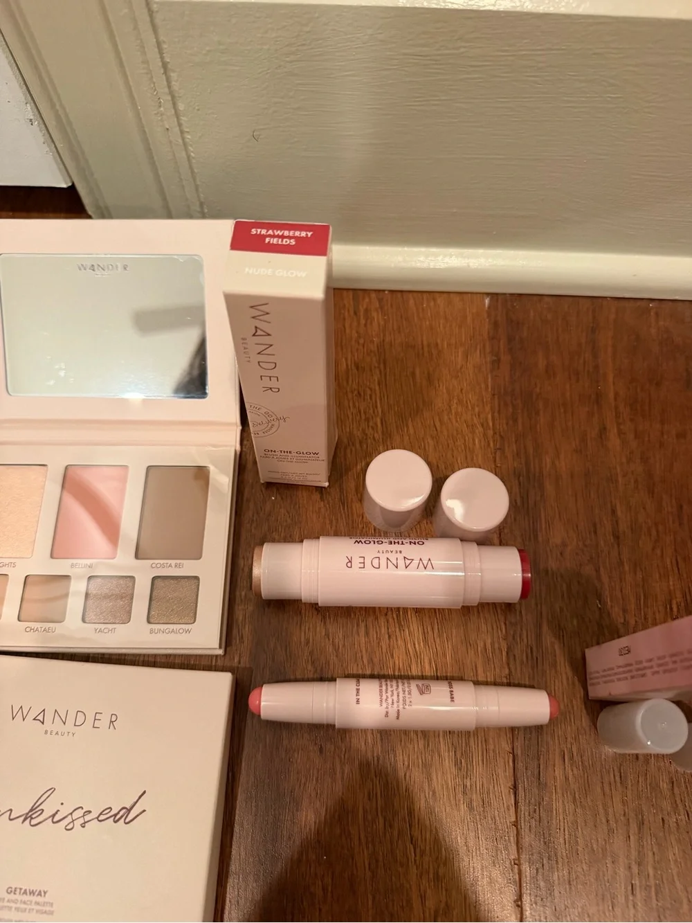 Wander Beauty Sunkissed Face Palette & Blush Stick Duo and lippy